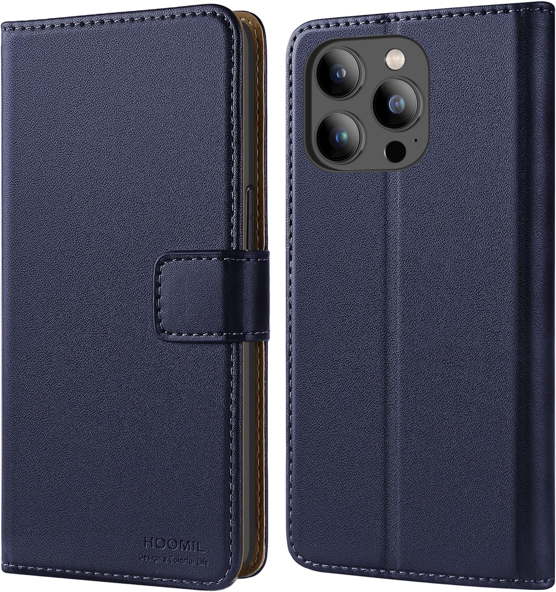 HOOMIL [MagFlip Series Designed for iPhone 13 Pro Case Wallet Flip Cover Leather Case with Card Holder - Royal Blue