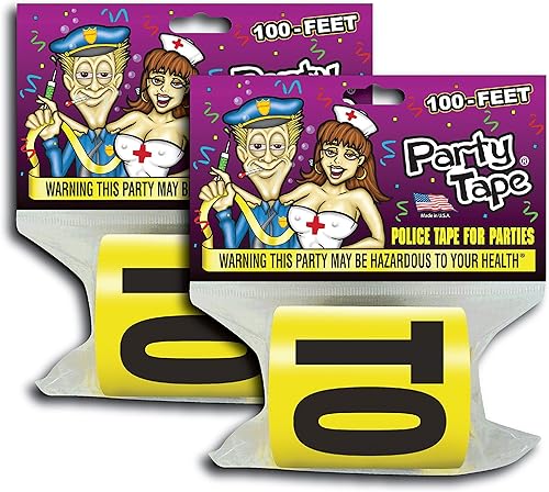 Paquete de 2 – Advertencia de que esta fiesta puede ser peligrosa para tu salud – Cinta de policía/CSI/escena del crimen