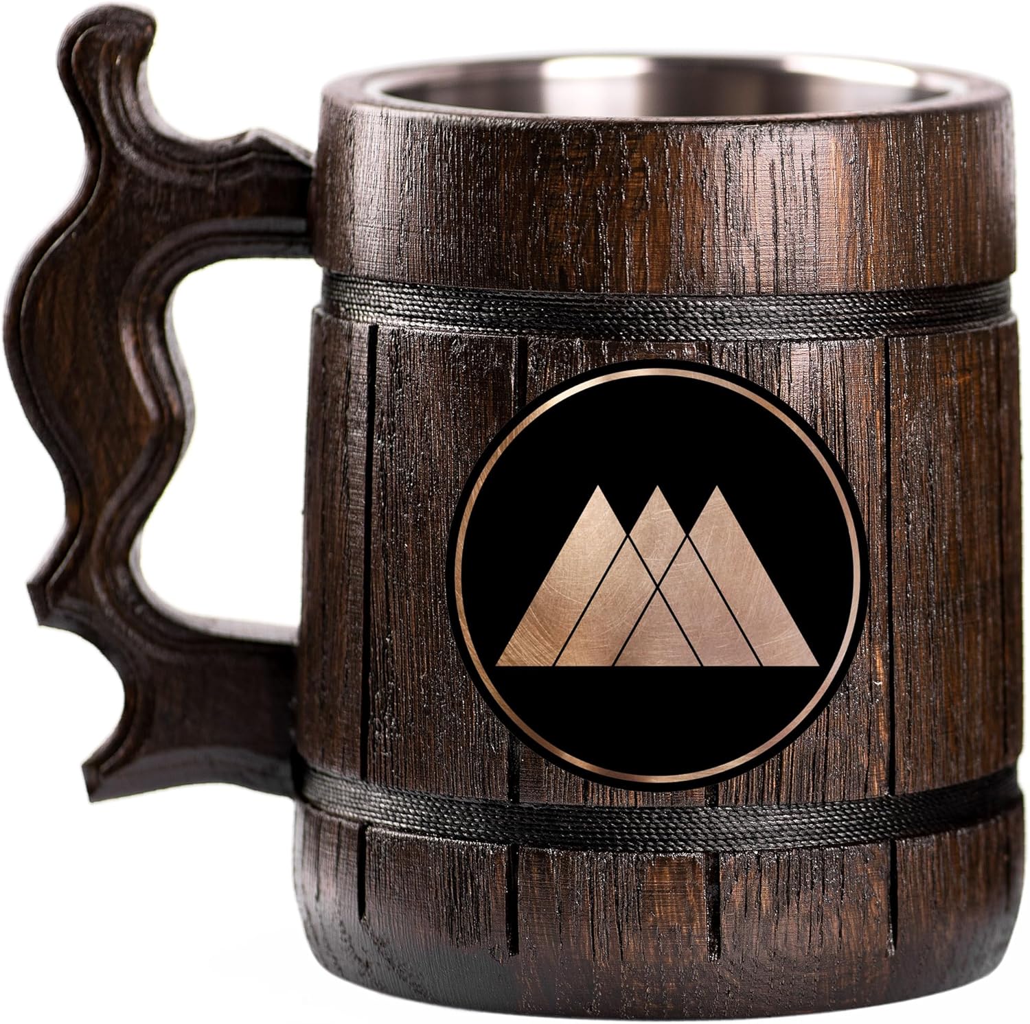 Warlock Beer Mug, Personalized Stein, Wooden Tankard