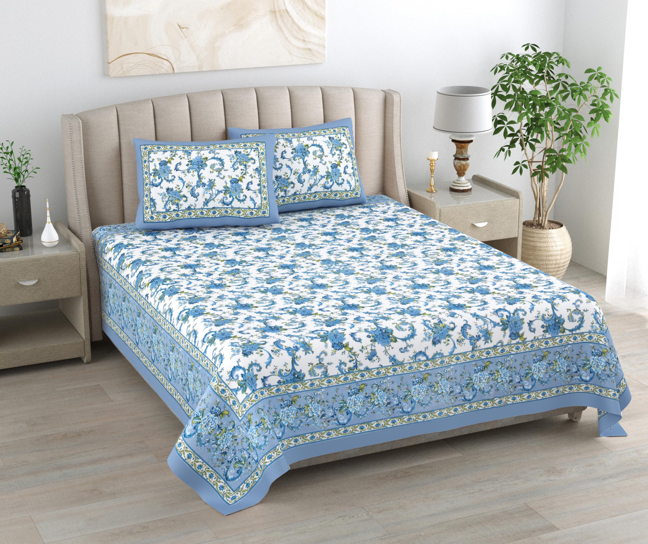 See full amazon price history chart for elanorhomes 240 TC 100% Cotton Double King Size Bedsheet with 2 Pillow Covers - Aqua Jaal | Skin-Safe & Ultra-Soft | Breathable Cotton | 93x108 inches elanorhomes 240 TC 100% Cotton Double King Size Bedsheet with 2 Pillow Covers - Aqua Jaal | Skin-Safe & Ultra-Soft | Breathable Cotton | 93x108 inches (B0DG8KKHCY) Amazon Price History, Amazon Price Tracker