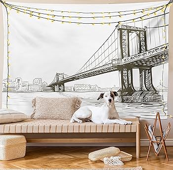 Amazon.co.jp: 新しいYorkタペストリーDecor by Ambesonne