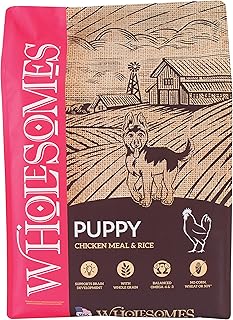 Wholesomes Puppy Chicken Meal & Rice Dry Dog Food, Brown, 16.5 lbs. (2100087)
