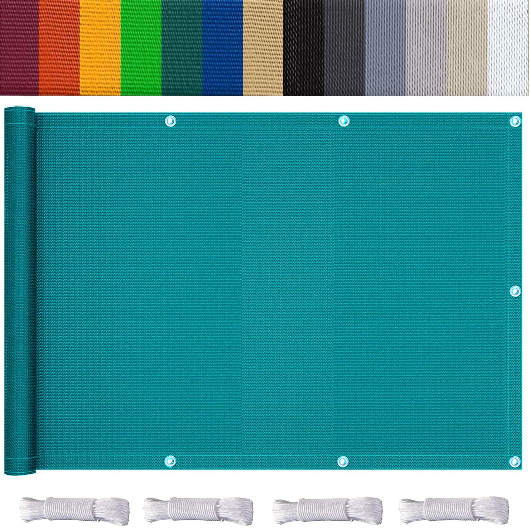 Toile d'ombrage bleu ciel 2x4m auvent de protection UV avec corde pour terrasse