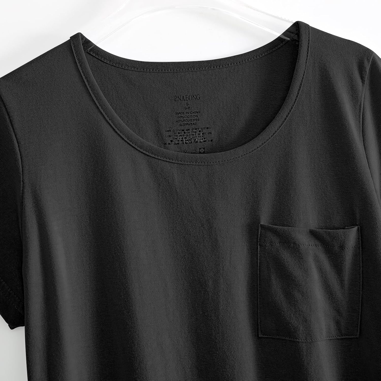 PNAEONG Women's Cotton Nightgown Sleepwear Short Sleeves Shirt Casual Print Sleepdress - Image 7