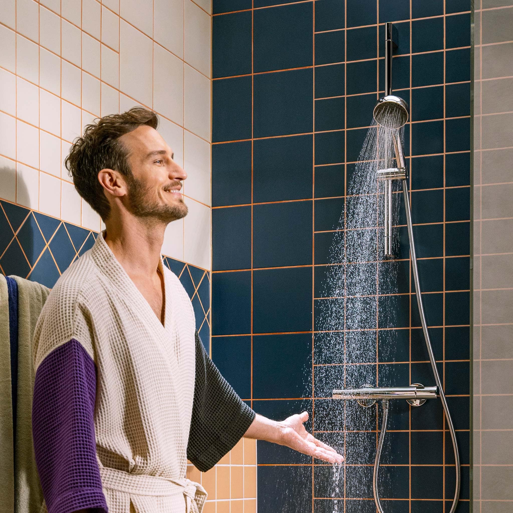 hansgrohe Activera Select S - oszczędzająca wodę główka prysznicowa 6 l/min (EcoSmart+), słuchawka prysznicowa okrągła z 2-strumieniowa, chrom, 28034000