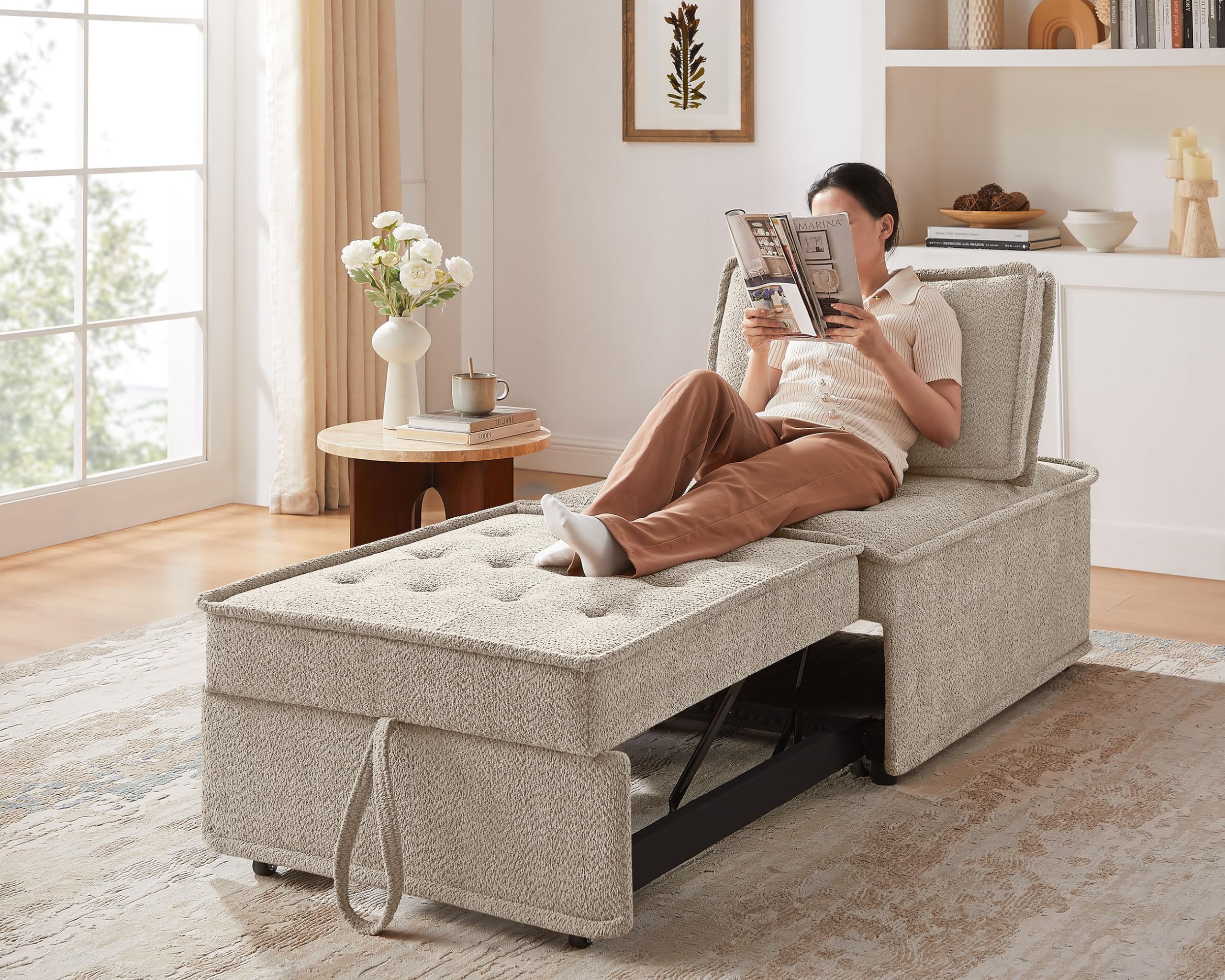 Amazon.com: VANOMi Sleeper Chair, Convertible 3-in-1 Chair Sofa Bed