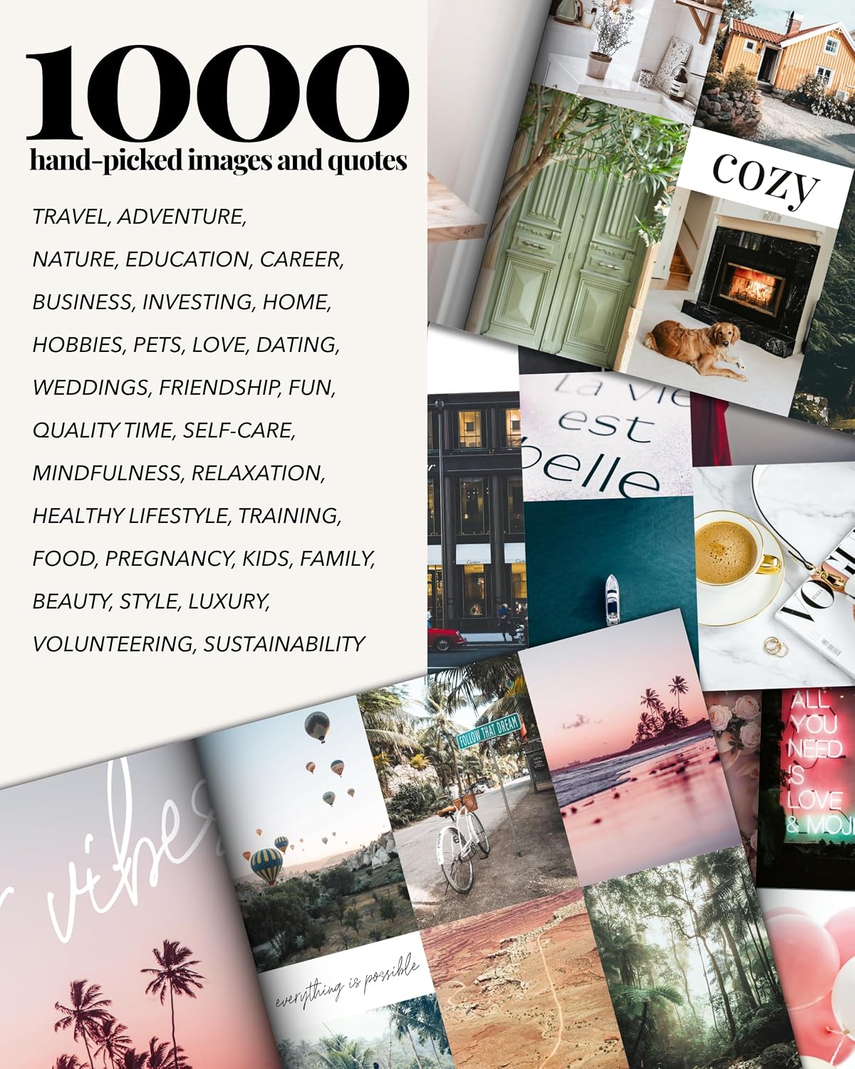 Bold Tuesday Vision Board Supplies Book for Women + Starter Guide Set