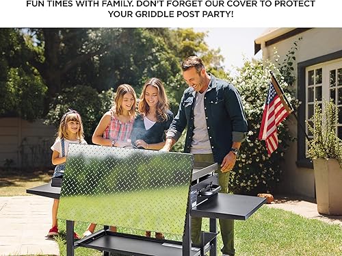Miniatura 8 de Funda para plancha de 36 pulgadas, funciona para Blackstone Griddle Cover de 36 pulgadas, impermeable, con diamantes y letrero, soporte de trípode