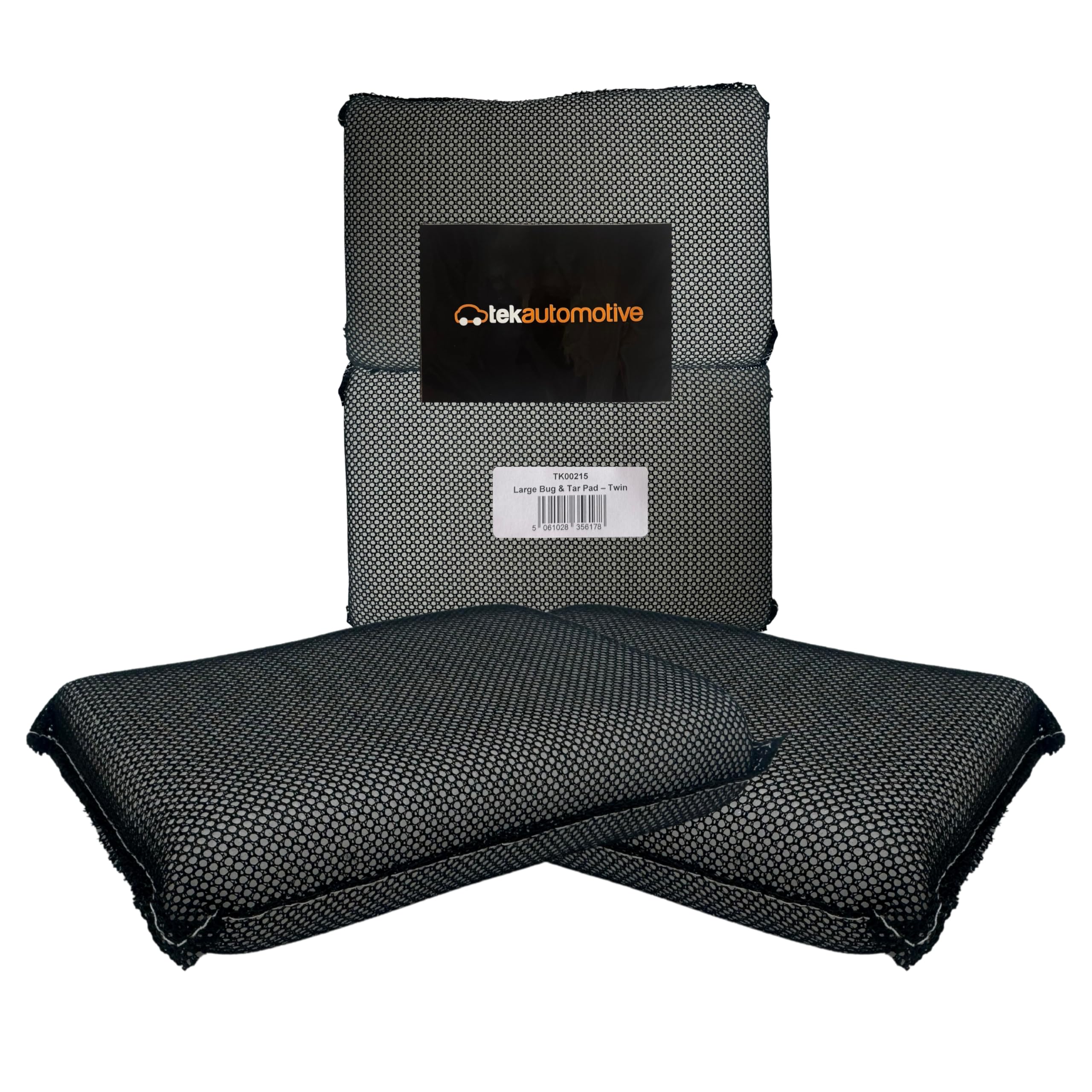 Tek Automotive Black Twin Pack Bug & Tar Remover – Large Glass Sponge Pads – Professional Abrasive Fabric – Removes Insects, Tar, Tree Sap & Grime – Fast, Safe & Effective Windscreen Cleaning Solution