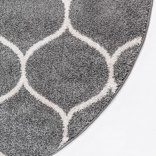 Miniatura 208 de Rugs.com Lattice Frieze Collection Alfombra – 4 x 6 pies, alfombra mediana negra perfecta para salas de estar, comedores grandes, planos abiertos