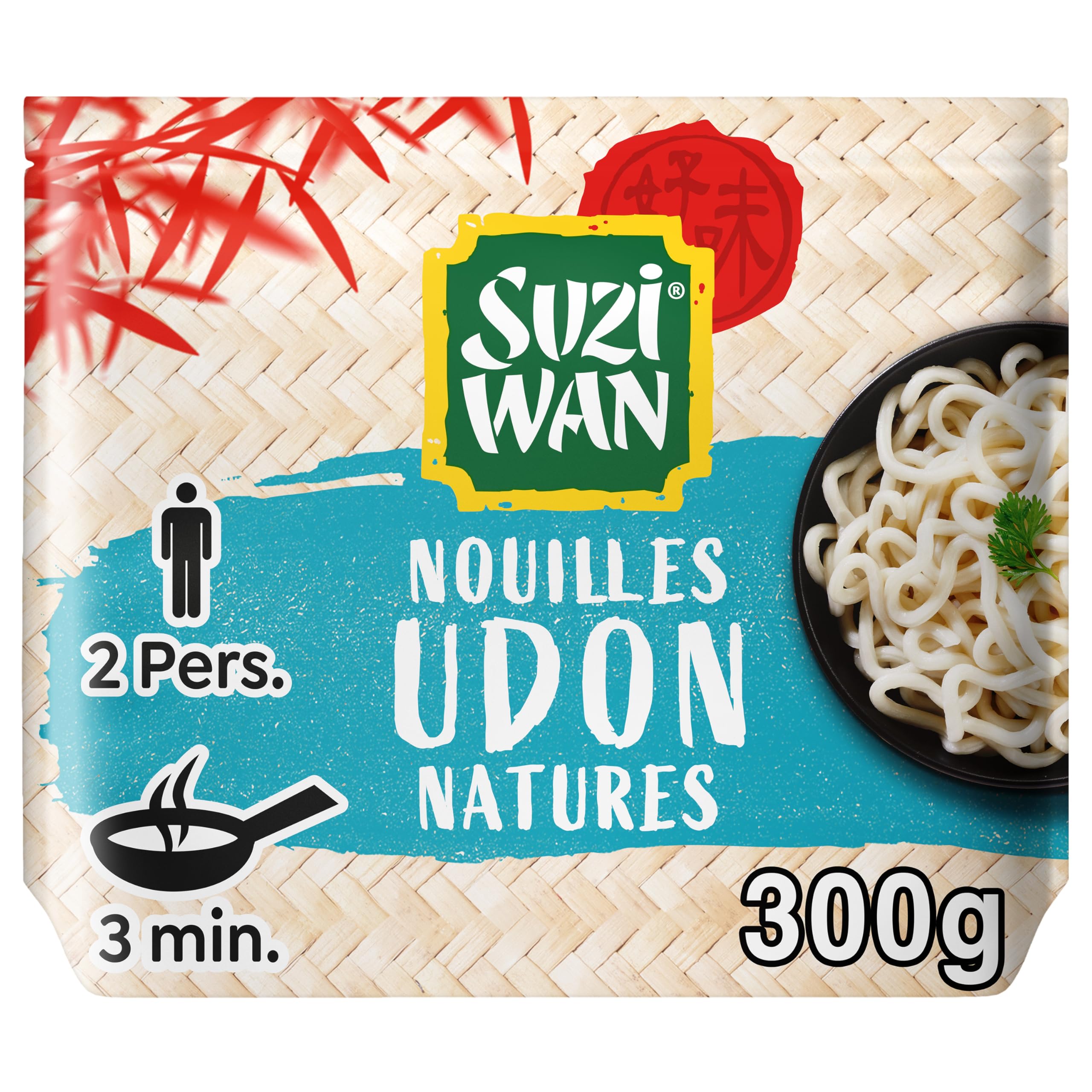 SUZI WAN Nouilles Précuites Udon pour WOK (2x150g) : Amazon.fr