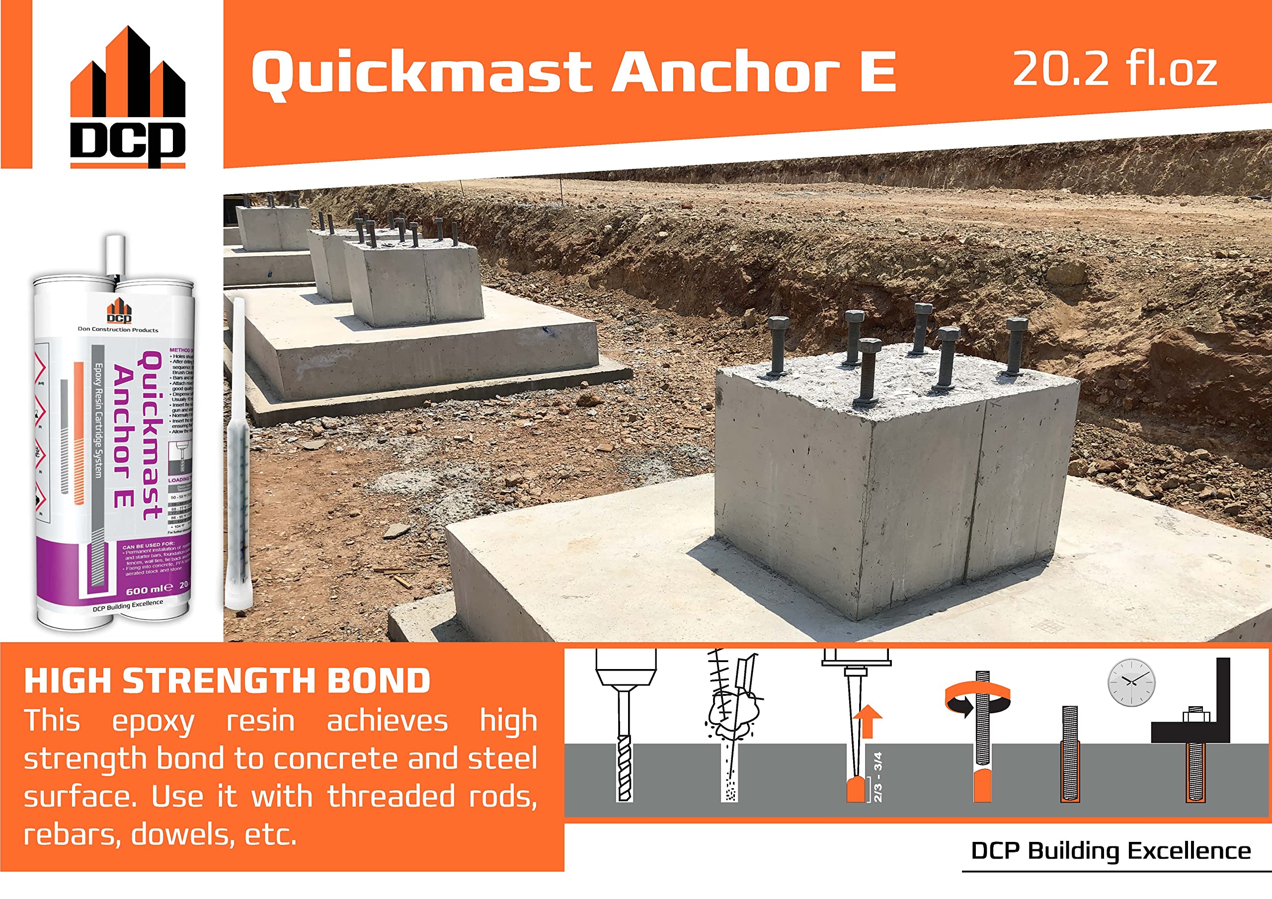 Quickmast E Concrete Epoxy Anchor System 2 Pack Two