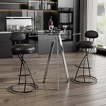 ★ Private Bar Counter Set 4-Piece Counter Height Dining Set, Pub Table and 3 Stools