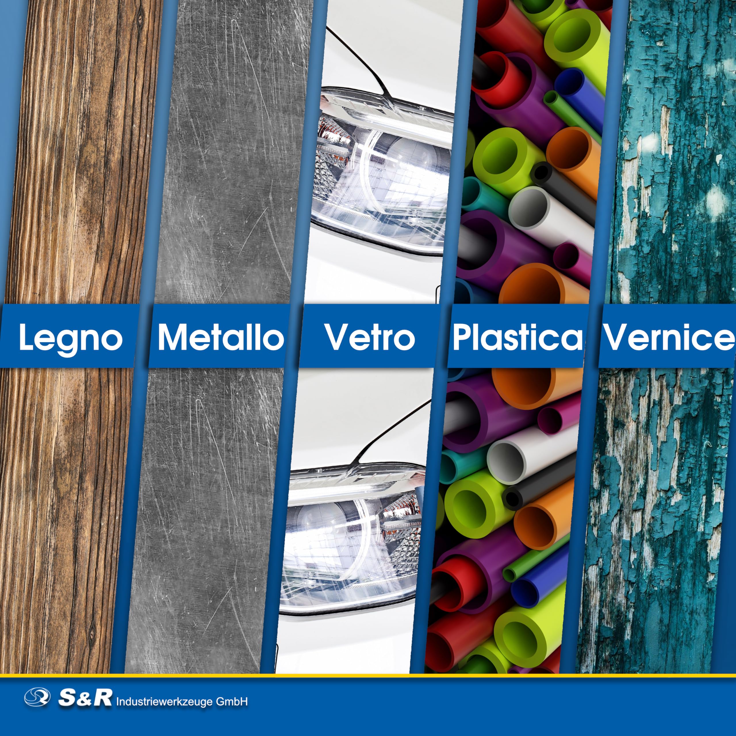 S&R 60 FOGLI Carta Vetrata Abrasiva Impermeabile x Carrozzeria Legno e Metalli 60pz. Grana: 80/120/ 150/180/ 240/320/ 400/600/ 800/1000/ 1200/1500/ 2000/2500/ 3000