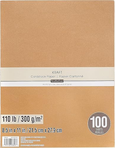 Vista 16 de Recollections - 100 hojas de papel de cartulina de 8.5 x 11 pulgadas, color crema, sin ácido ni lignina, para álbumes de recortes, artes