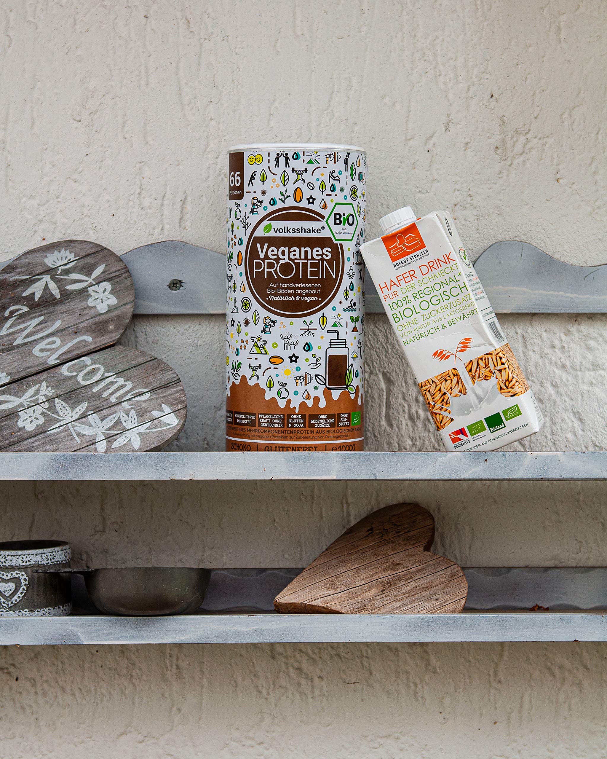 BIO Protein vegan | Schoko | DE-ÖKO-006 | 10 pflanzliche Proteinquellen | Ohne Süßungsmittel | Ohne Soja & Gluten | Premiumqualität vom Bodensee | Made in Germany (1000g, Schokolade)