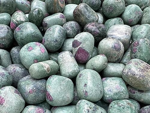 Miniatura 9 de Piedras rodadas de fucsita de rubí, piedra preciosa de fucsita de rubí natural pulida, cristales curativos de fucsita de rubí (fucsita de rubí, 0.25