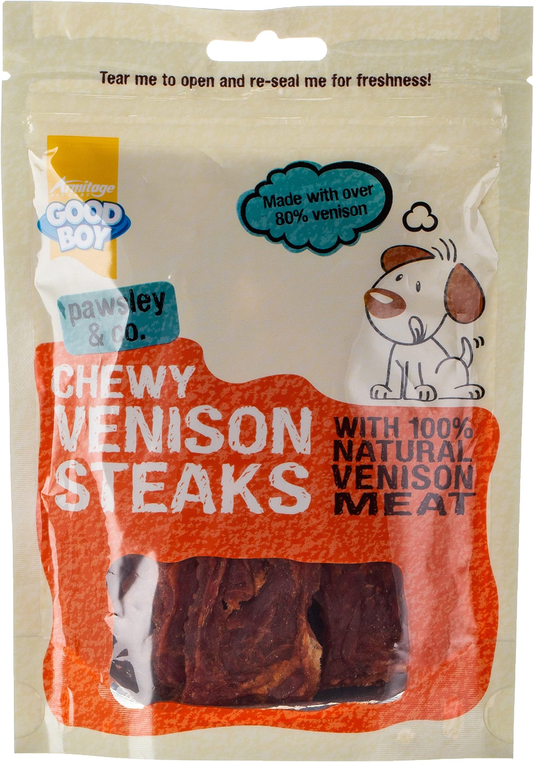 GoodBoy Good Boy Chewy Venison Steaks Dog Treats 80G