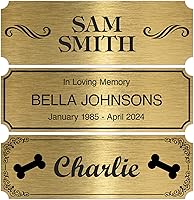 Custom Engraved Name Plate by MySignCenter - Personalized 1x3 Acrylic Desk Sign, Trophy Plate, 15 Colors, Indoor/Outdoor Durable