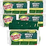 Scotch-Brite Heavy Duty Scrub Sponge, 45 Kitchen Sponges Designed for Tough Messes in The Kitchen That Last 3X Longer*, Best for Cast Iron Skillets and Outdoor Grills, Flexible, Durable, and Strong
