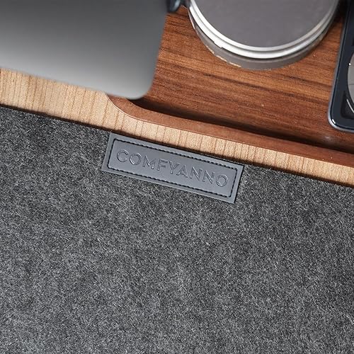 Miniatura 9 de Alfombrilla de escritorio de fieltro, alfombrilla de mouse de escritorio grande, 31.5 x 16 pulgadas, alfombrilla de escritorio antideslizante para