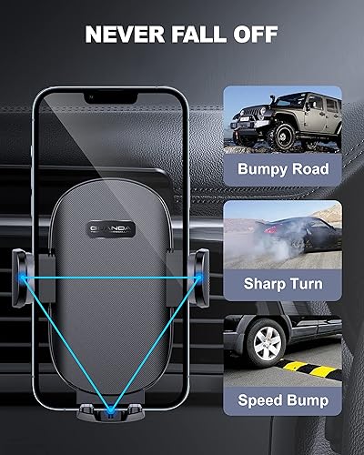 Miniatura 4 de Soporte de teléfono para automóvil, soporte de teléfono para ventilación de automóvil, soporte de teléfono celular ultra estable con clip de gancho