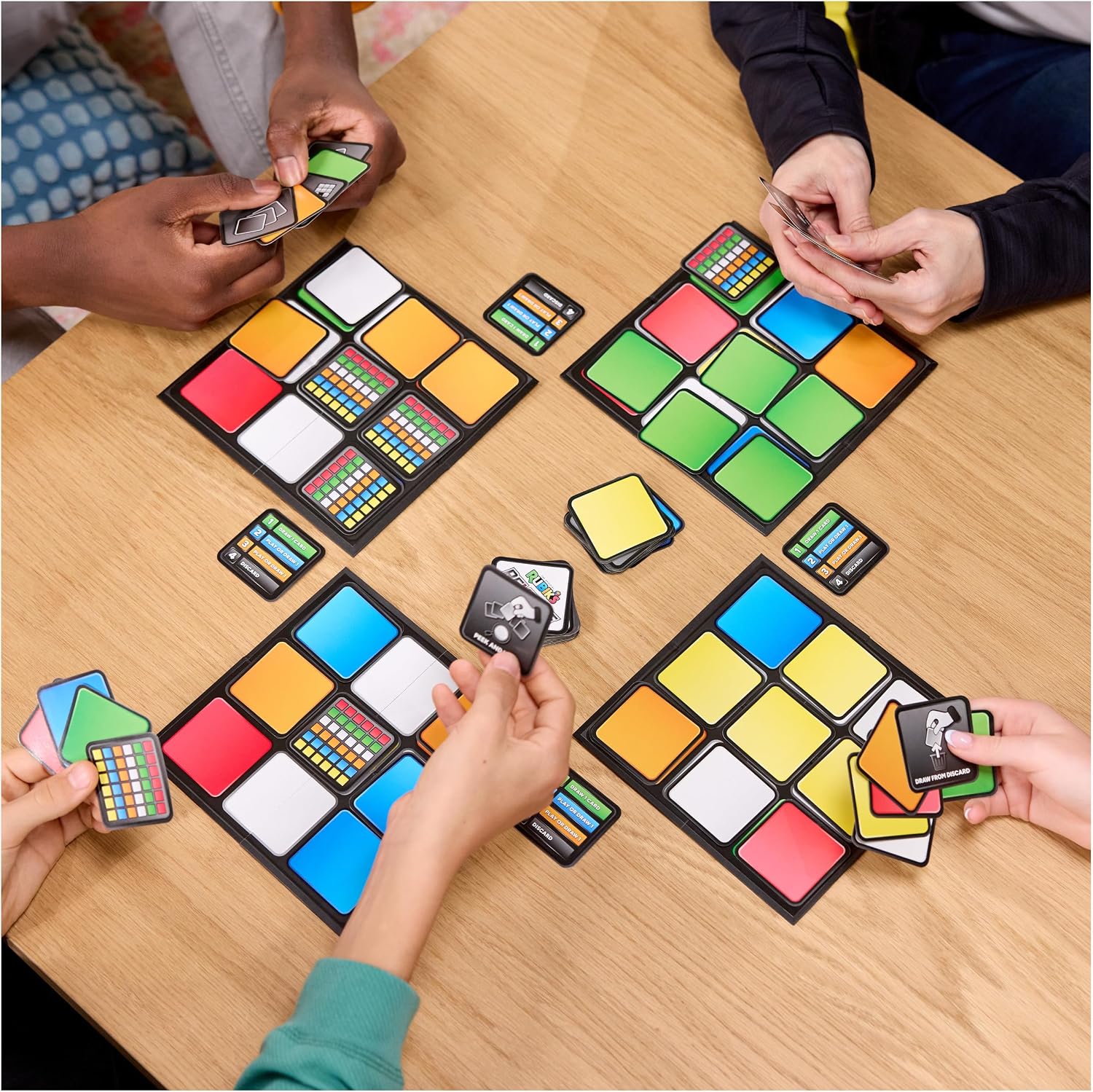 Rubik's Revenge Card Game Inspired by the Classic Cube 3x3, family game for 2-5 players, age 7+