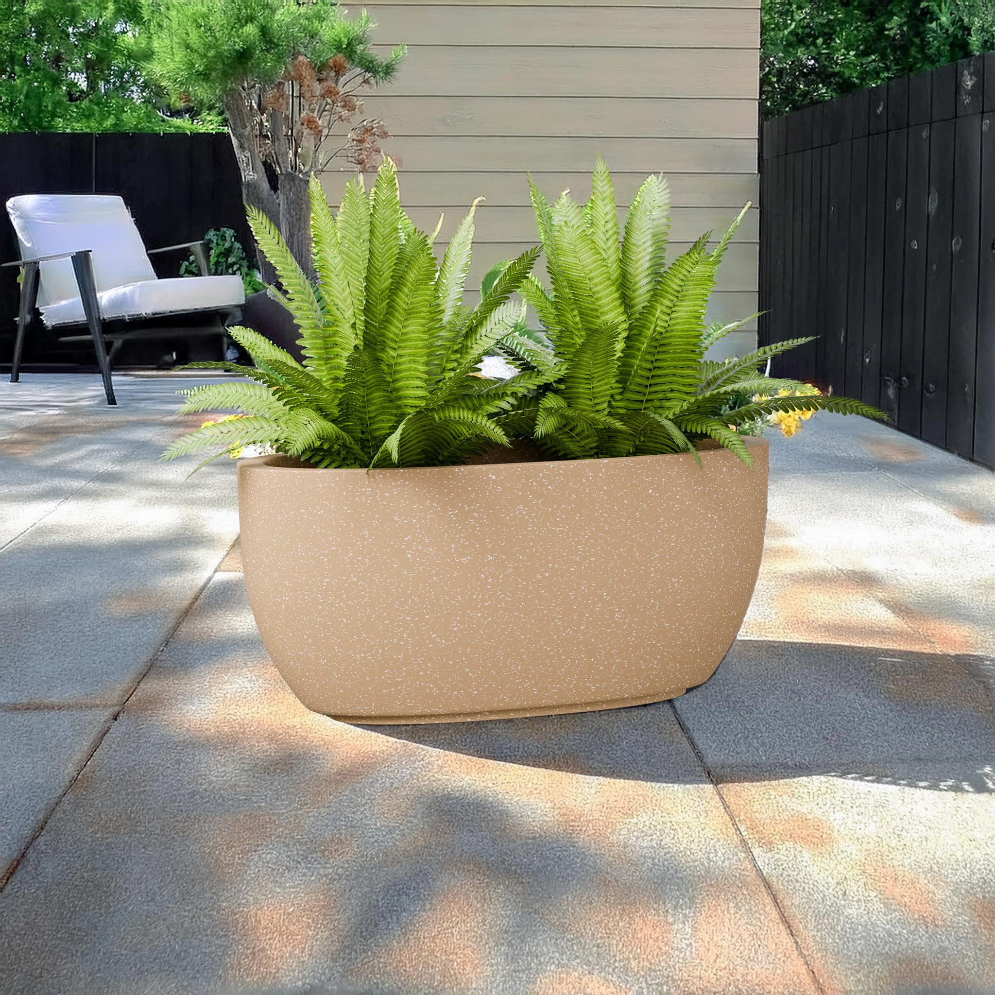YUCCABE ITALIA FOXB PCTR 24 INCH Ovel Pots for Plants Highly Durable Polymers Lightweight Indoor Outdoor Flower Pot Gamla Tree Planter Container Planters for Living Room, Balcony, Garden, Office (B0CNKG2TT3) Amazon Price History, Amazon Price Tracker