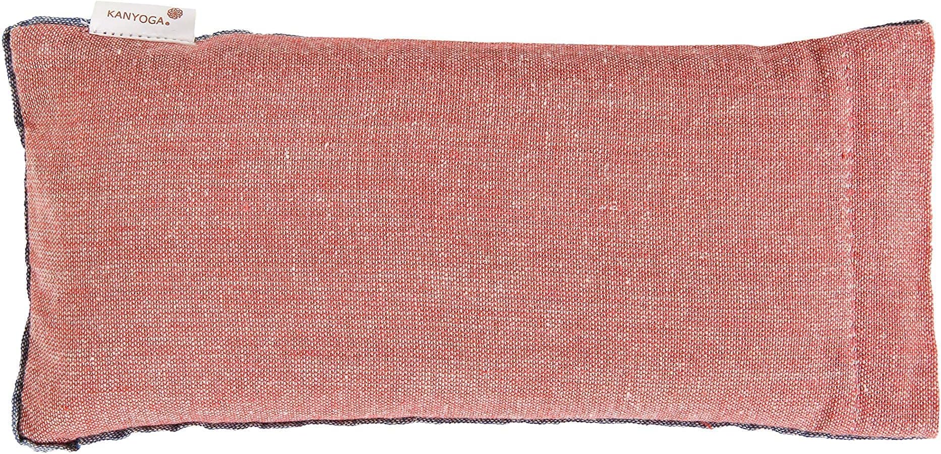 KANYOGA Eye Pillow Organic Lavender and Flaxseed Filled Anti Stress Eye Pillow Cover for Relaxing Yoga Spa Meditation with Washable Outer Cotton Cover (Red & Blue, L 23 x W 11 cm, Pack of 1)