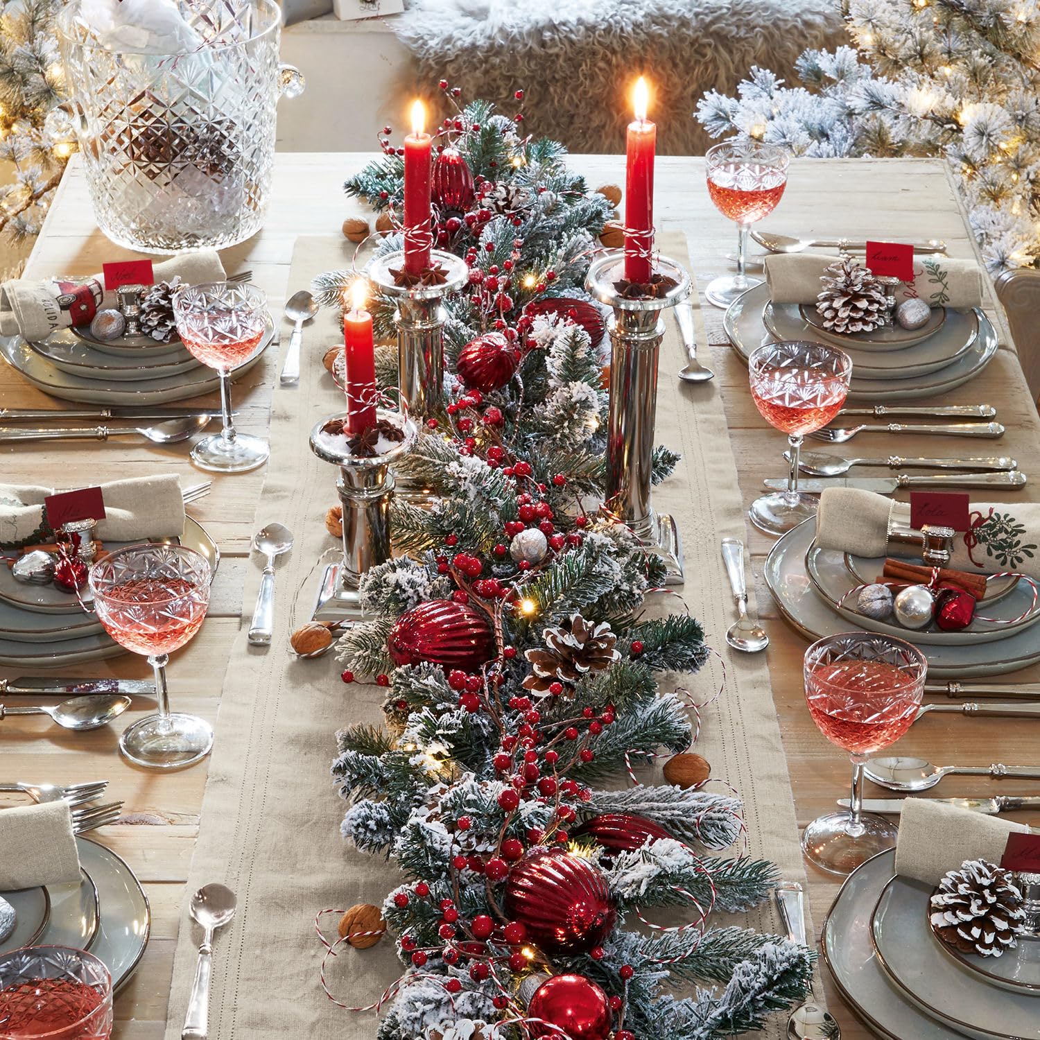 Loberon Weihnachtsschmuck 6er Set Blavet, antikrot