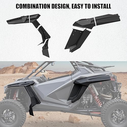 Miniatura 4 de KATIMOTO Guardabarros extendidos para RZR PRO XP, XXL de alta resistencia delantera y trasera, cobertura completa, guardabarros para Polaris RZR PRO