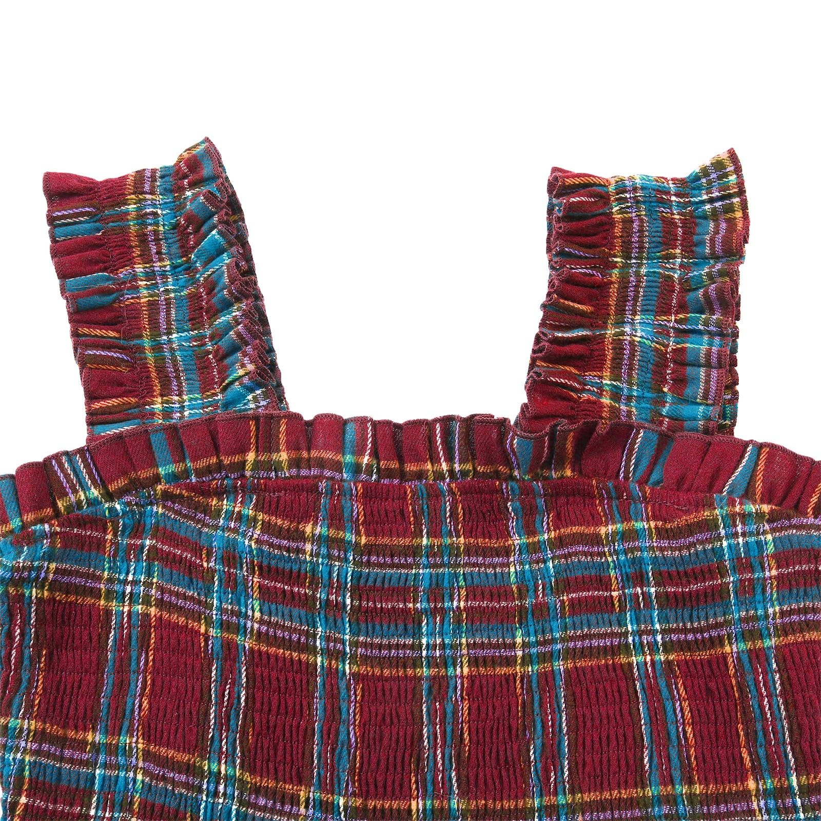 Maxi abito natalizio da donna con scollo quadrato, senza maniche, lungo, a quadretti, abito midi bianco