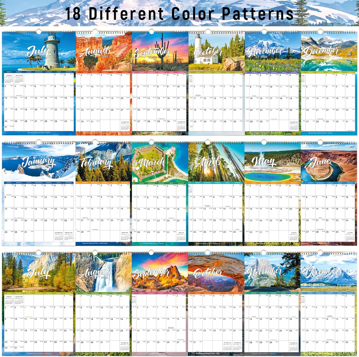 2023 Calendar Buy Buy Wall Calendar 2023 2023 Calendar January 2023 December 2023 12 X 17 Julian Dates Holidays Strong Binding Thick Paper Perfect Calendar For Organizing National Parks Online At Lowest Price In India B09mjzzbml