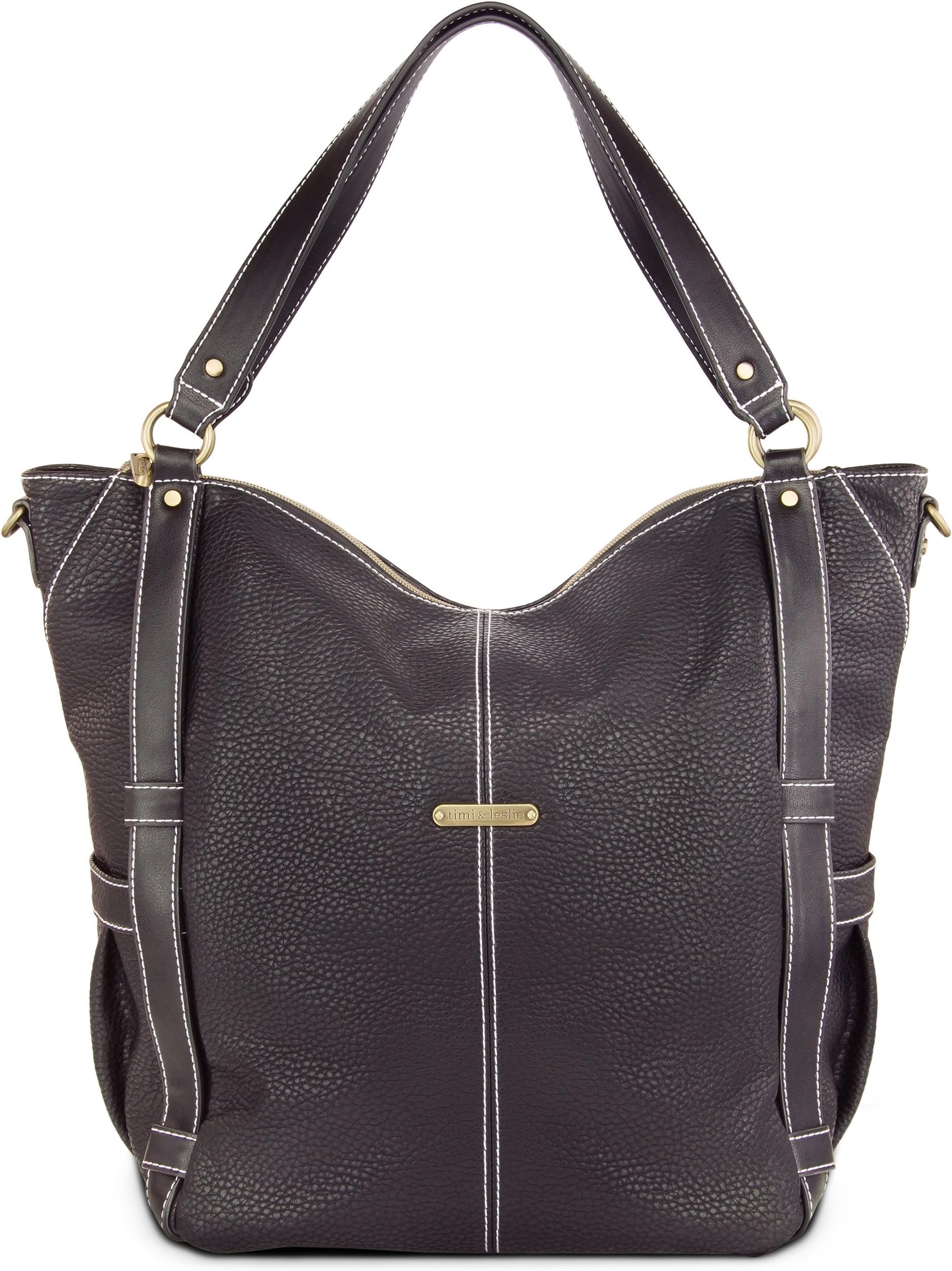 timi & leslie Marcelle Diaper Bag Set (Black Edition, 7-Piece)
