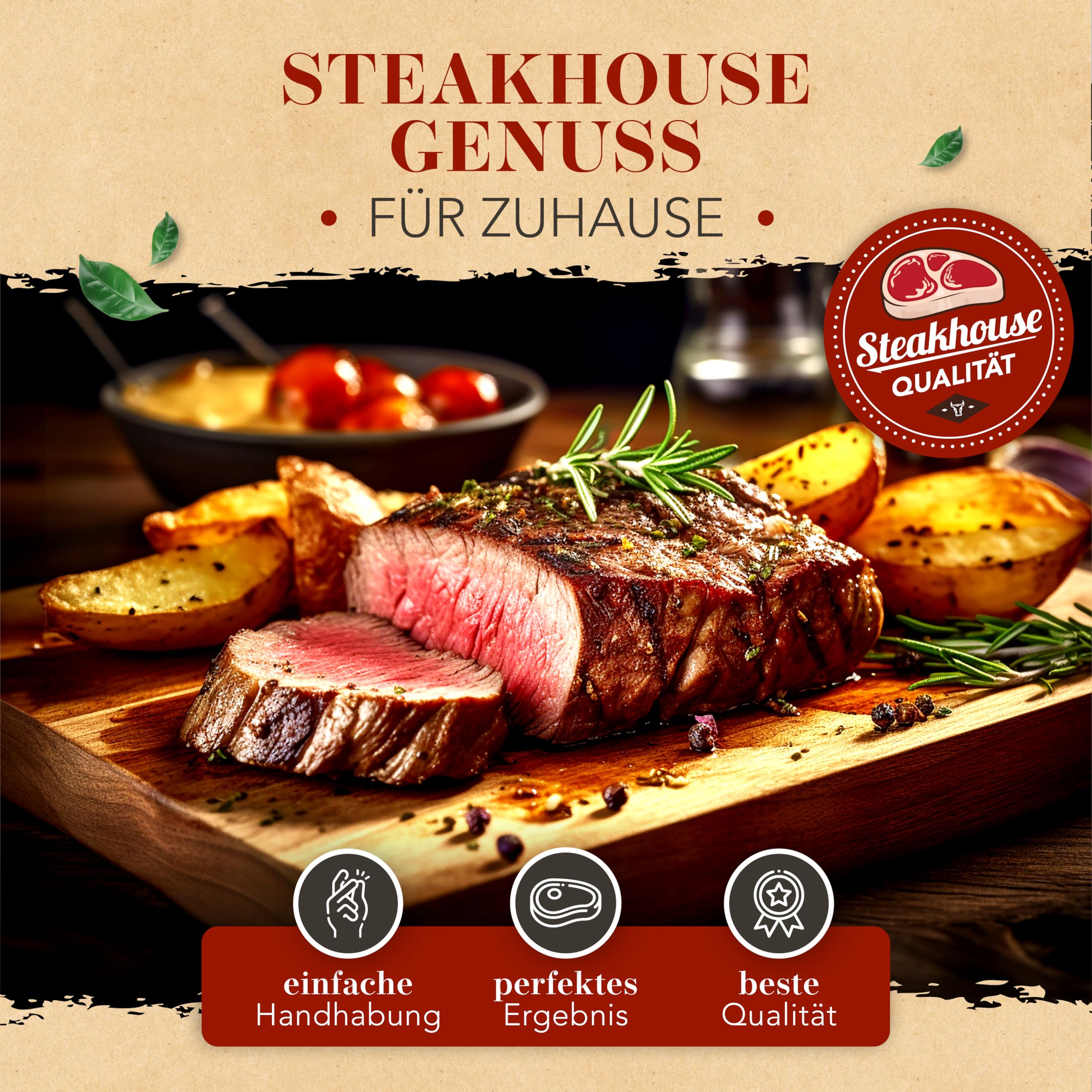 KRUSTENZAUBER 28cm Gusseisenpfanne Induktion Set - Voreingebrannte Gusseisen Pfanne - Ideale Grillpfanne Induktion, Eisenpfanne, Cast Iron Pan, Bratpfanne, Gusseiserne Pfanne Skillet Gusspfanne