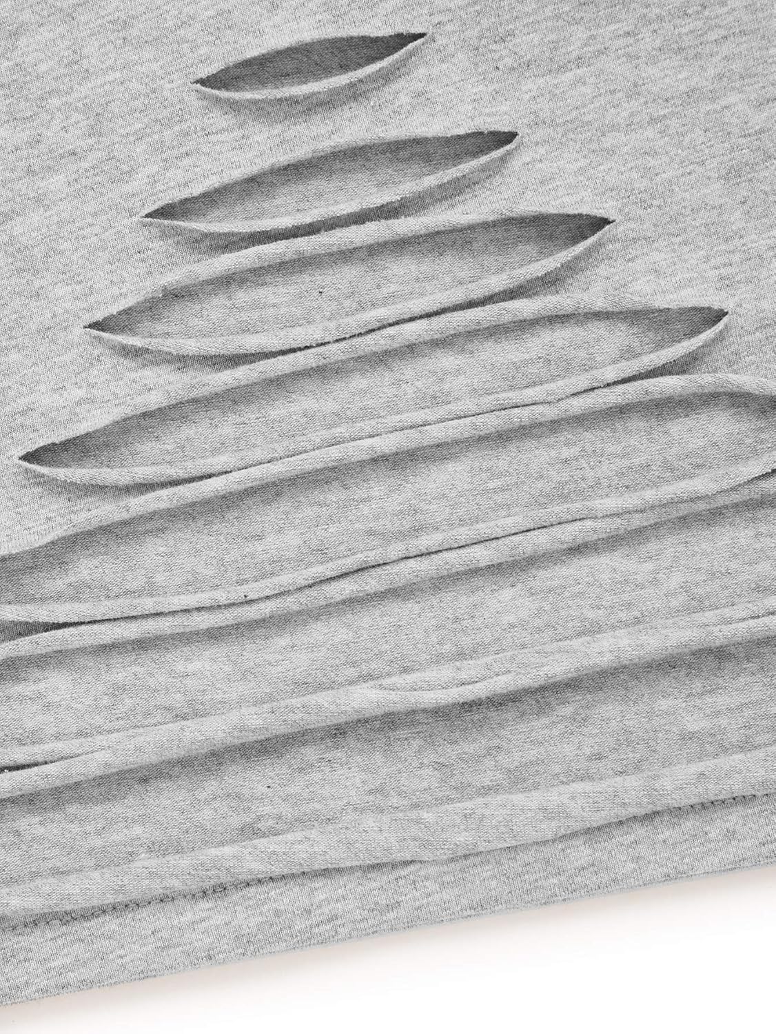 SweatyRocks Women's Short Sleeve Cutout Tee Shirt Distressed Crop Top - Image 3