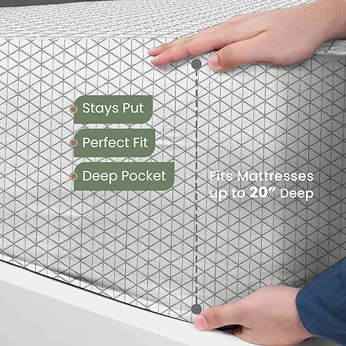 Miniatura 7 de Martex EcoPure - Juego de sábanas de 4 piezas tamaño Queen, sábanas 100% algodón orgánico, cómodas sábanas lavadas, refrescantes, sábanas de