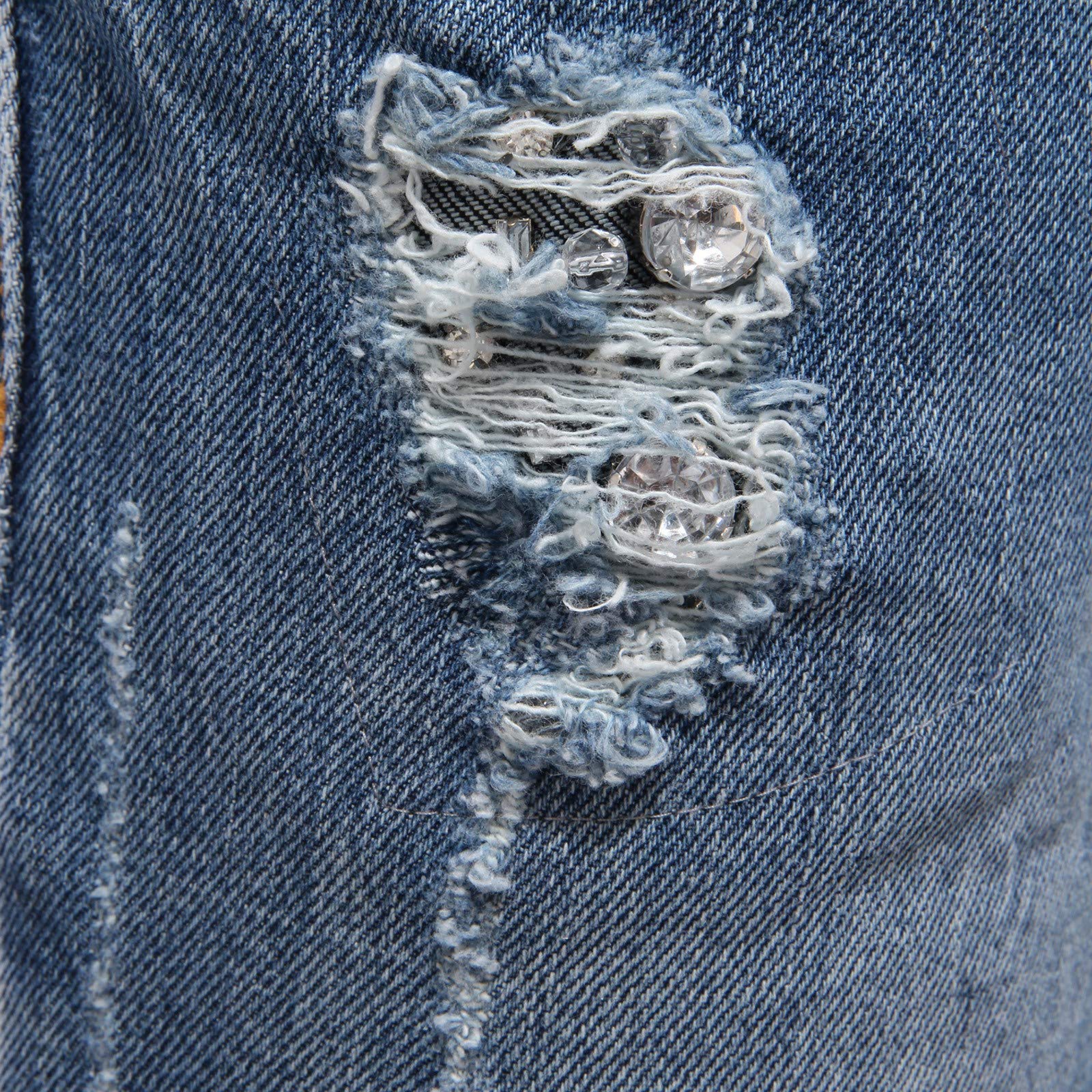 Pinko 1803AB Pantalone Donna Destroyed Blue Denim Jeans Woman