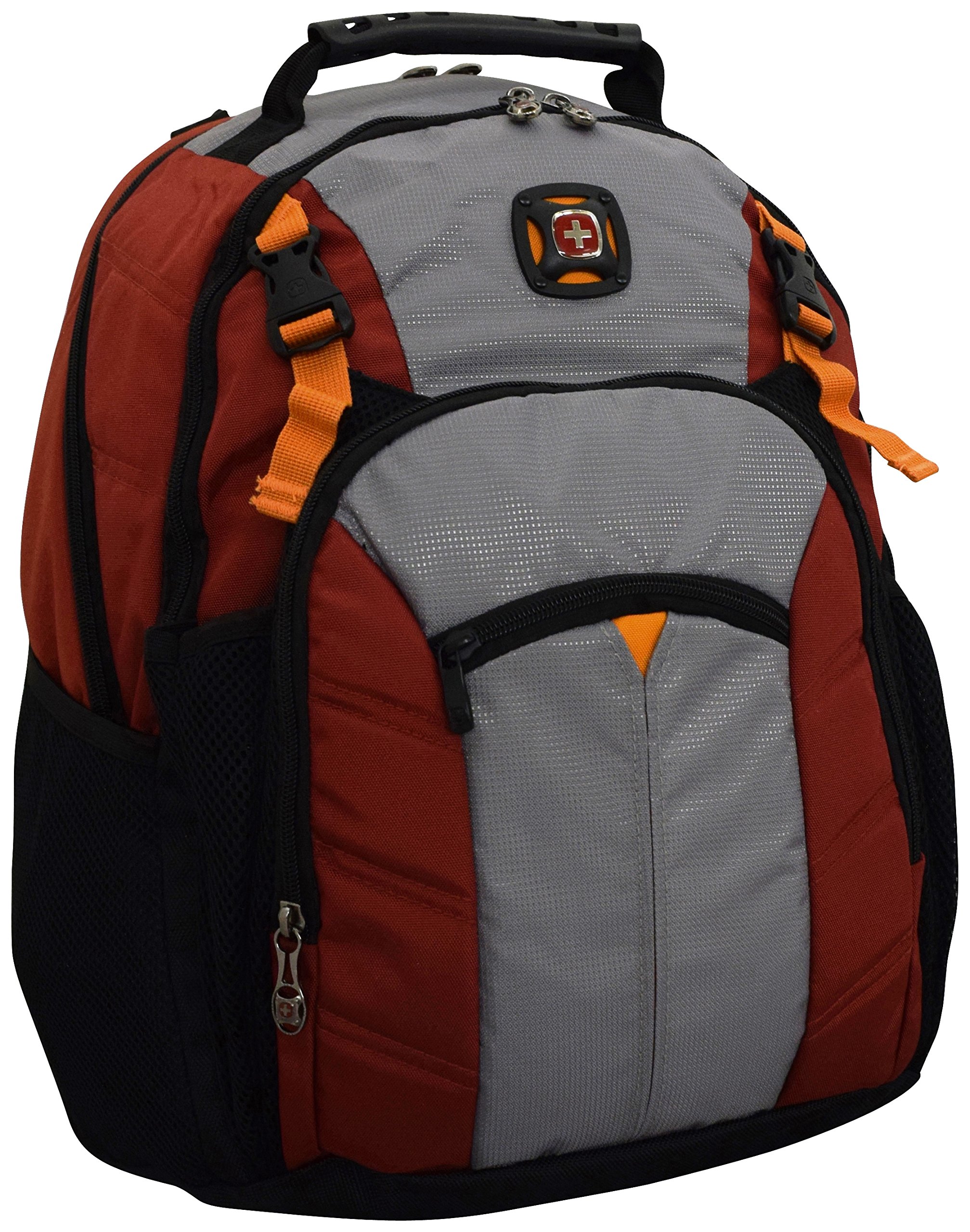 SwissGear® Sherpa 16" Padded Laptop Backpack/School Travel Bag - Red/Orange