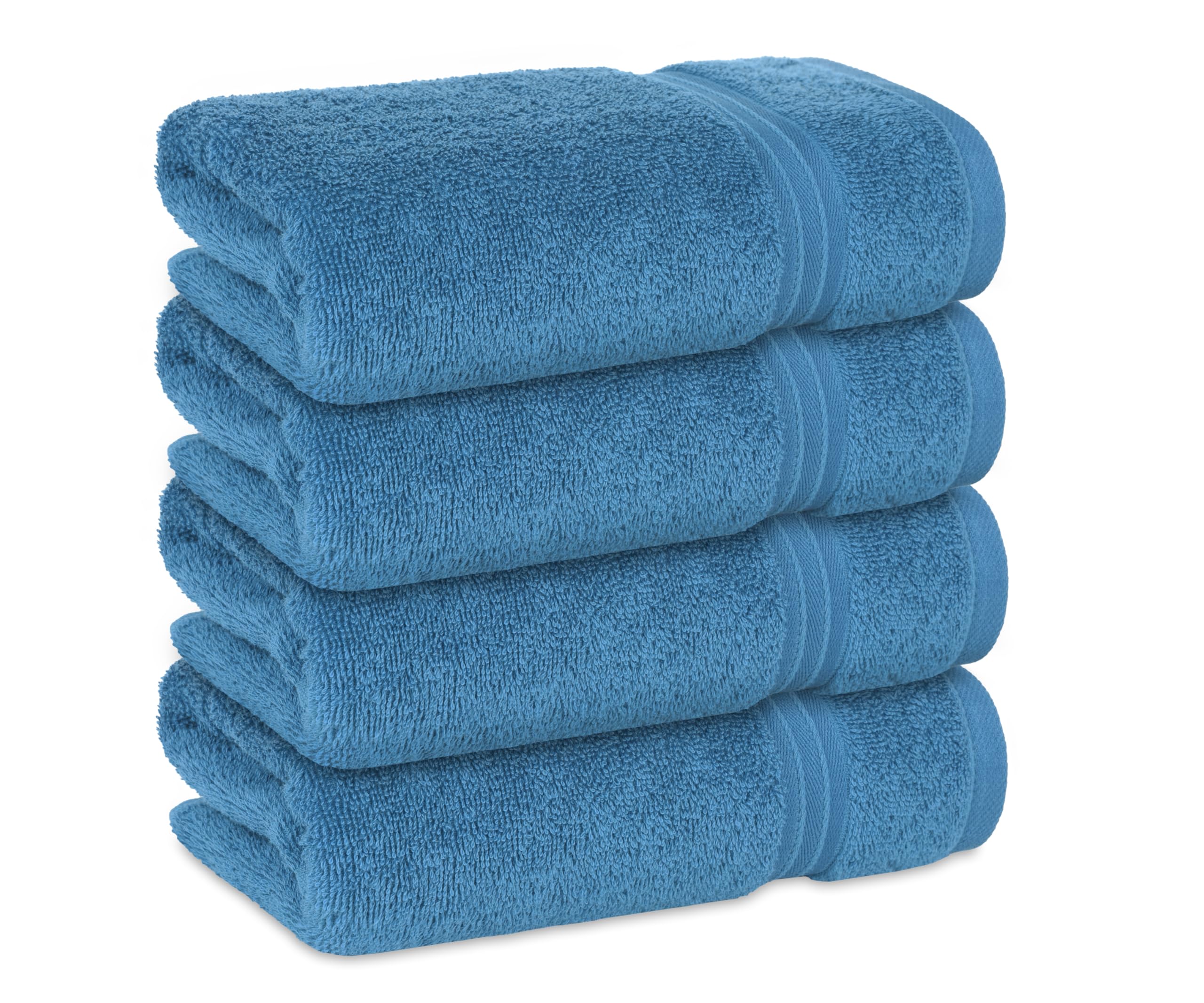 Bliss Casa - Luxury Hand Towels (40 x 70 cm) - 100% Combed Cotton, Ultra Soft and Highly Absorbent, Hotel & Spa Quality Hand Towels Teal Hand Towel - 4 Pack