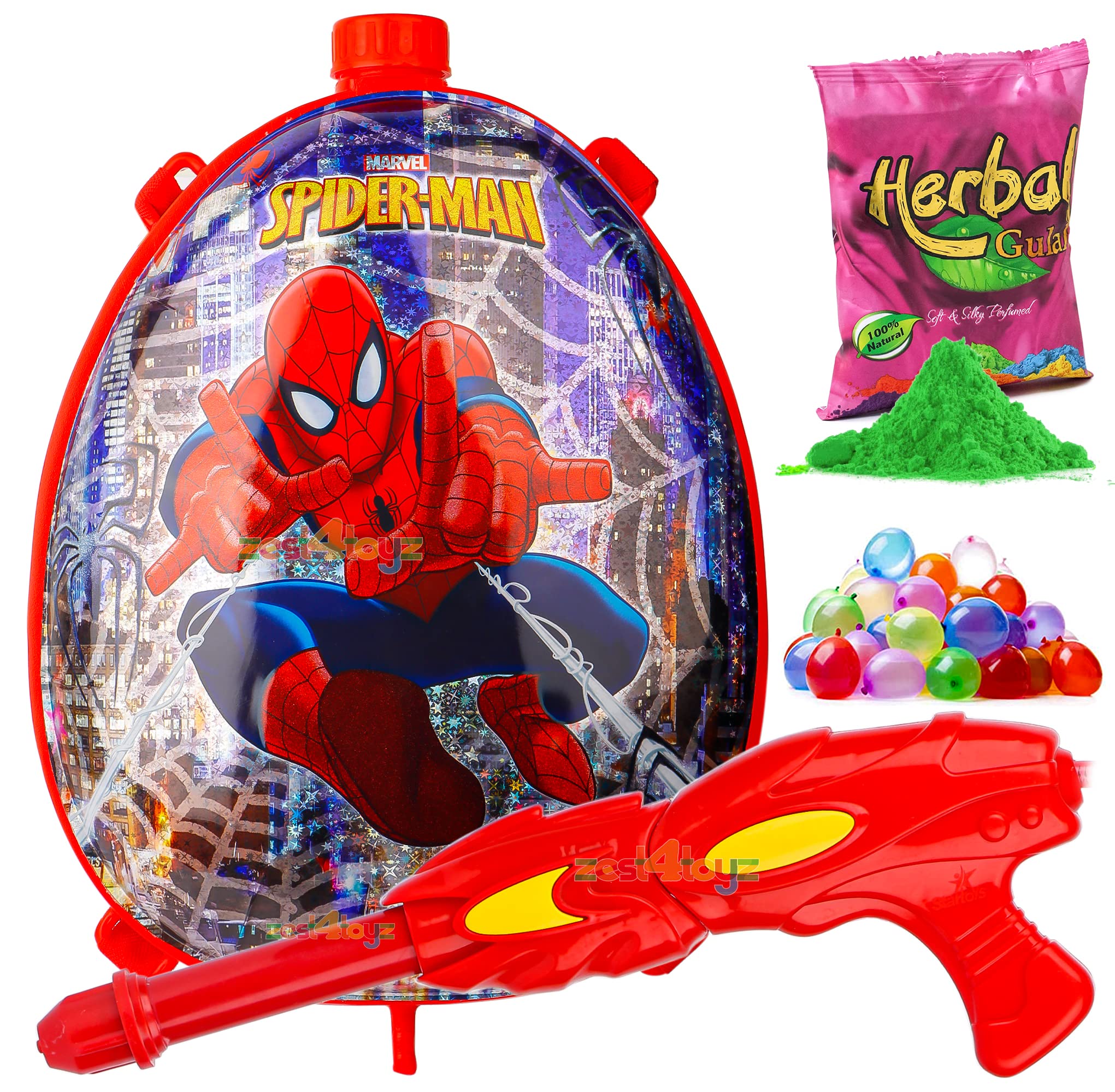 Zest 4 Toyz Holi Pichkari Water Gun for Kids Boy Girl Powerful High Pressure Tank Spray with 1 Pkt Holi Color & 100 Balloon Holi Combo (Gold Tank) (B09QGXCCR7) Amazon Price History, Amazon Price Tracker
