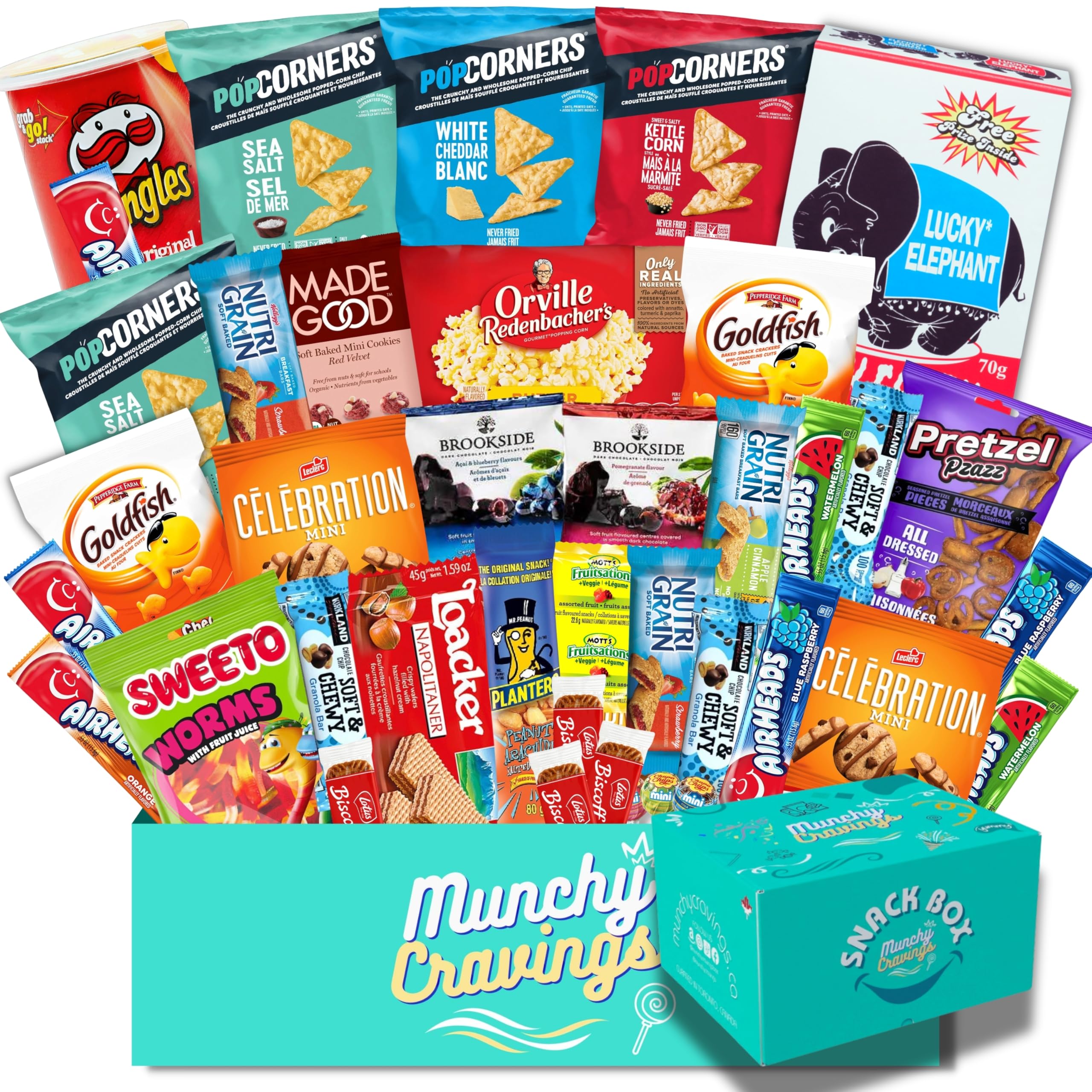 MunchyCravings Snack Box Variety Pack  Gift for Adults  Teens  Kids (40 Ct)