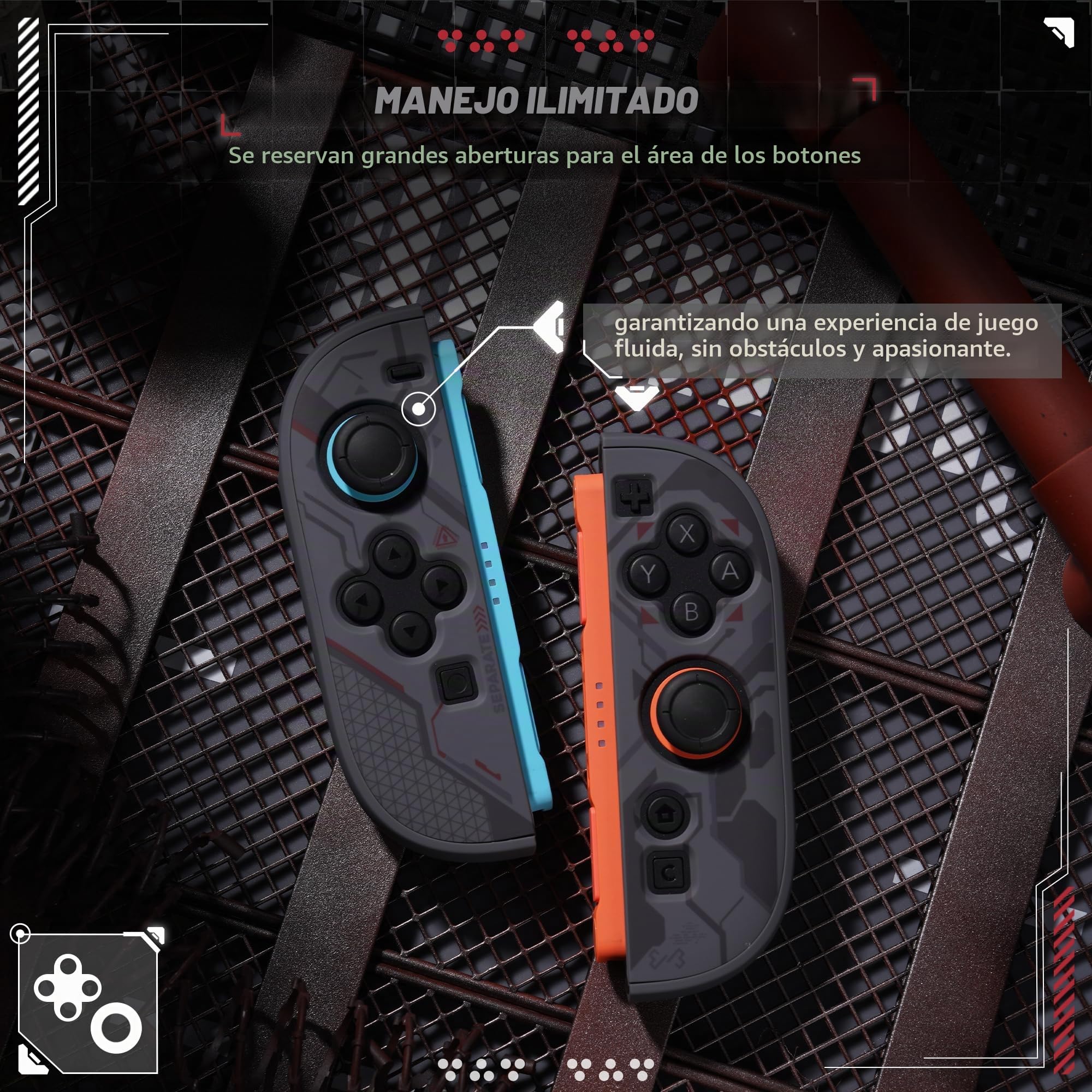 GeekShare Carcasa protectora compatible con Switch 2, funda acoplable compatible con Switch 2, diseño antiarañazos y de absorción de golpes, Cyborg Mech