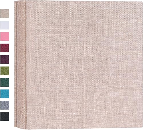 Mublalbum Álbum de fotos pequeño de 4 x 6 pulgadas, 200 fotos, cubierta de lino, libro de fotos con bolsillos horizontales para familia, boda, bebé