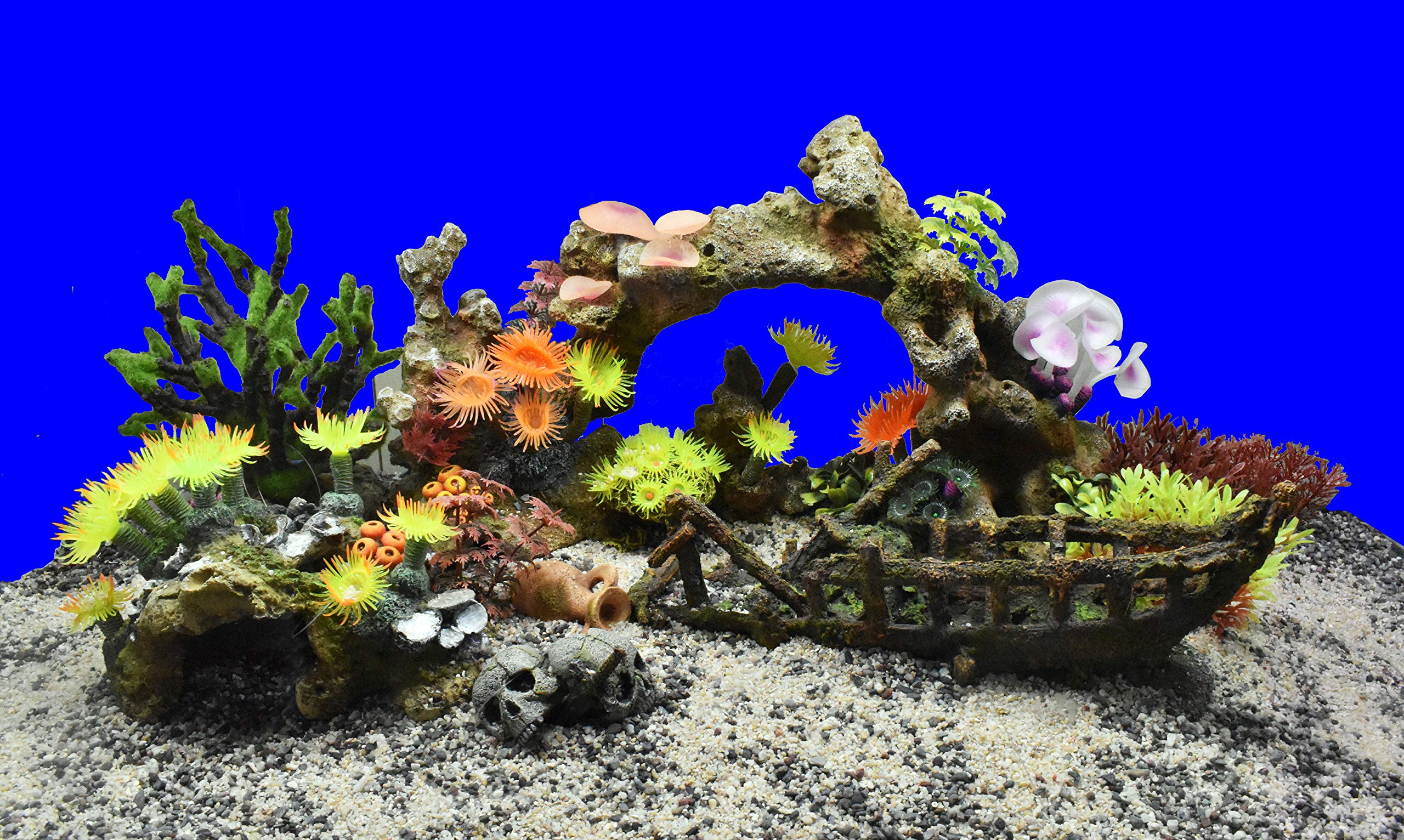 Nobby Aqua Ornaments Koralle mit Pflanzen, 17 x 12,5 x 12 cm, 1 Stück