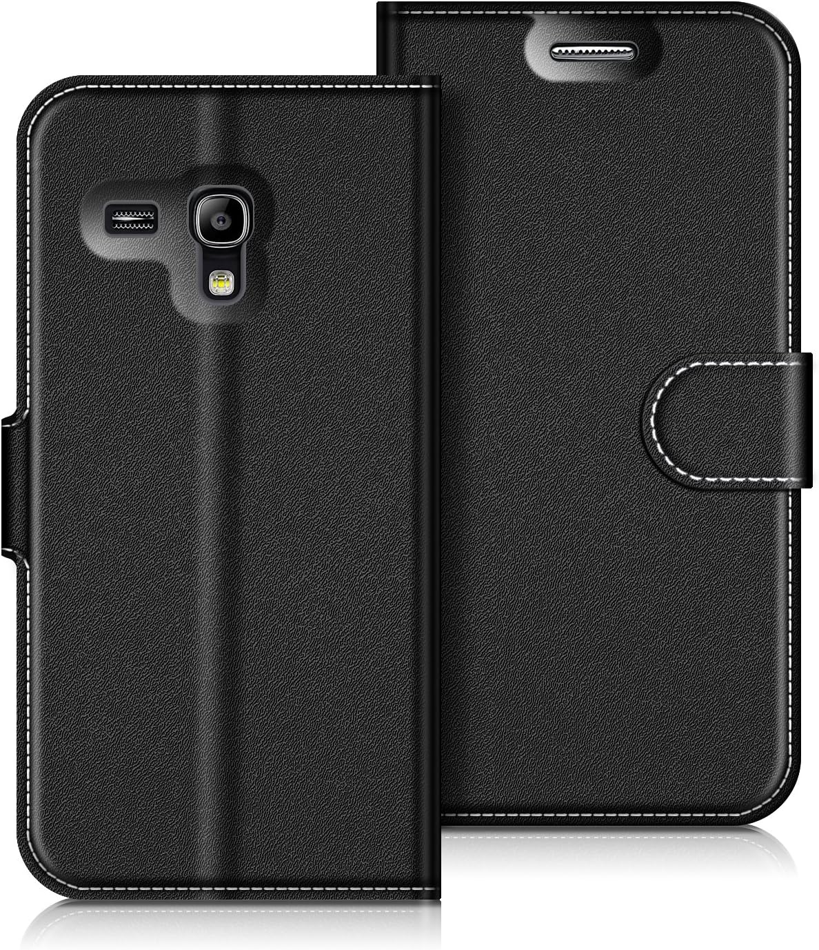 Phone Case For Samsung Galaxy S3 Mini, Magnetic Flip Leather Case For Samsung Galaxy S3 Mini Wallet Case, Black
