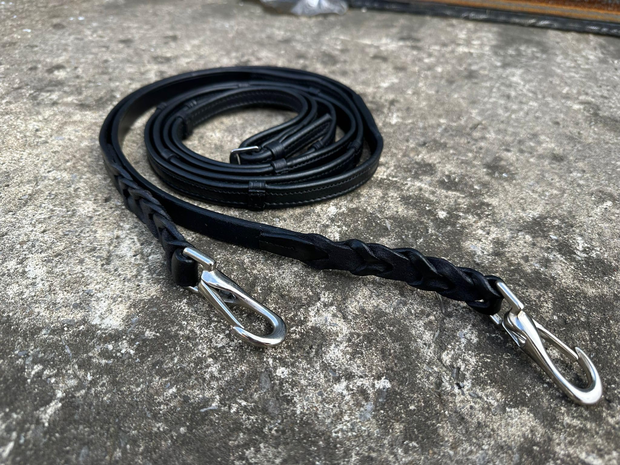 Equipride Leather Reins For Working Hunter Bridle with Quick Release Snap Hooks (Cob, Brown) - Image 4