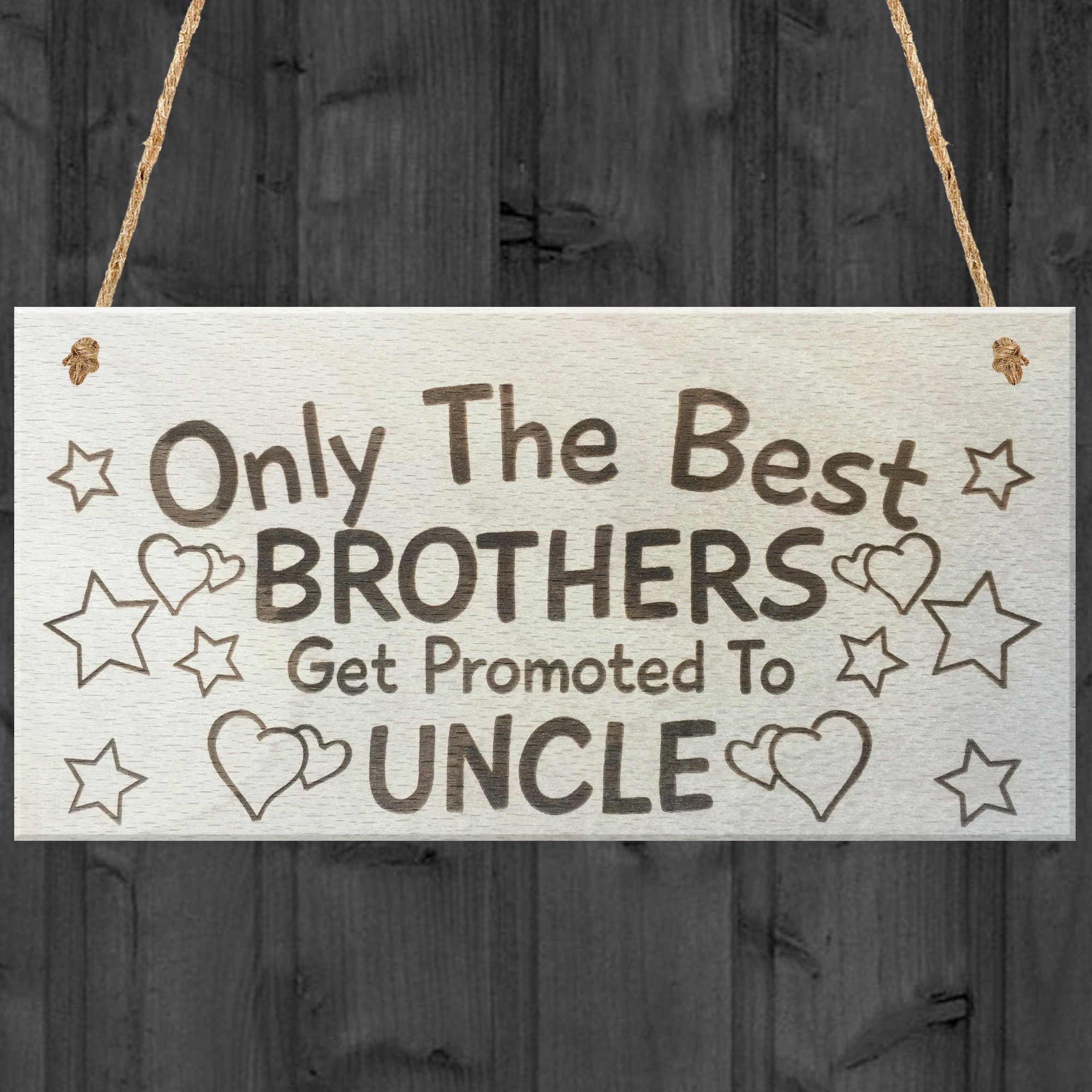 Red Ocean Only The Best Brothers Get Promoted To Uncle Plaque Sign Love Gift