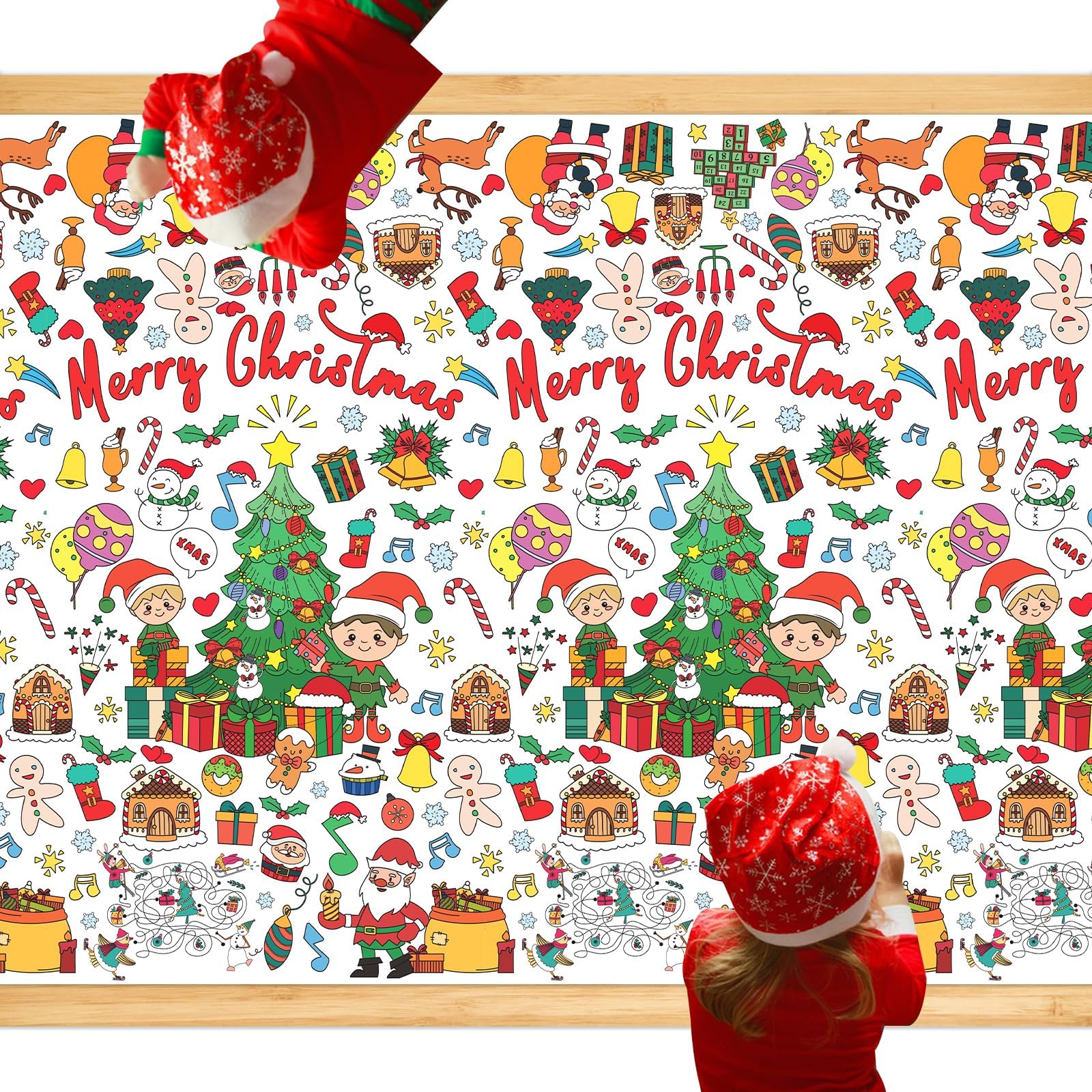 Wninbu Christmas Crafts for KidsGiant Christmas Coloring
