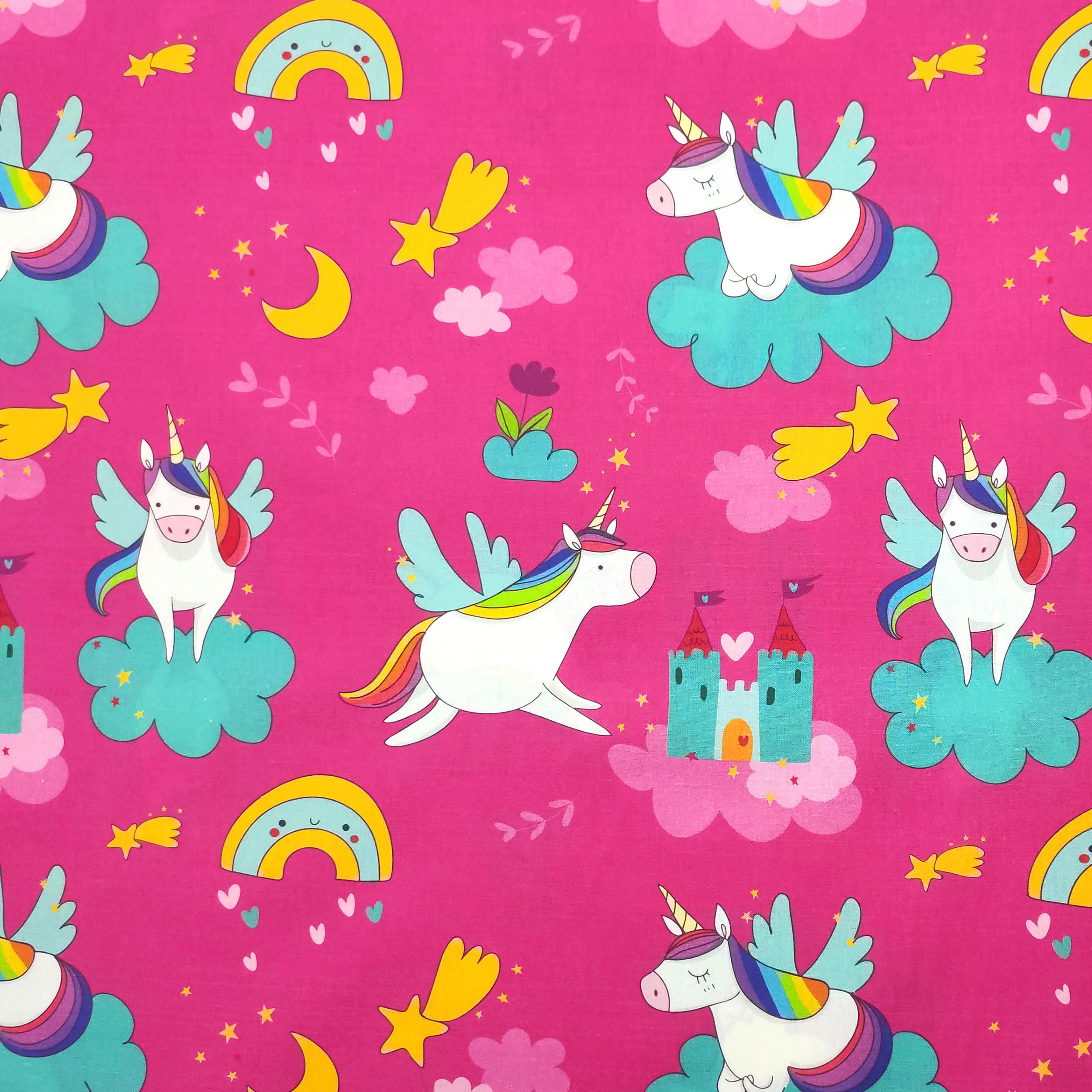 Panini Tessuti Juego de guardería, saco de dormir de verano y bolsa para bebé y niña de 2 a 6 años - Tejido 100% algodón - Made in Italy (juego de guardería de unicornios y arcoíris)